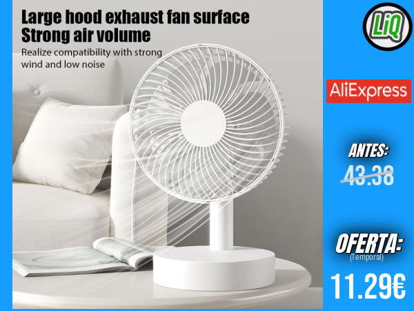 Ventilador Eléctrico USB Pequeño de Alta Potencia: Ventilador de Escritorio Portátil para Hogar, Dormitorio u Oficina, Circulador y Enfriador de Aire de Mesa +++ 🎫 Cupón Descuento: FSES02 -2€ al gastar 15