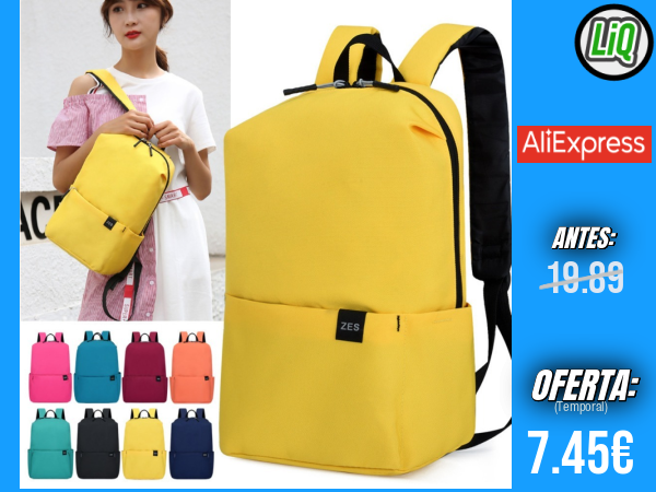 Mochila Pequeña y Colorida: Bolso de Hombro Unisex para Hombres y Mujeres, Deportivo Portátil Ultraligero para Estudiantes y como Mochila Escolar +++ 🎫 Cupón Descuento: FSES02 -2€ al gastar 15