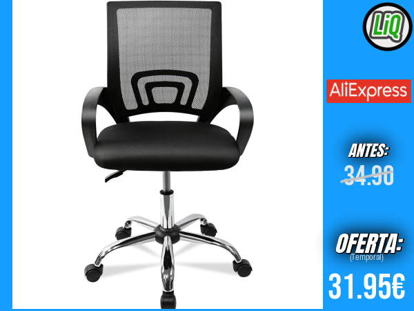 DASCK: Silla de Oficina y Escritorio Ergonómica Giratoria de Malla, con Altura Ajustable, Ideal para Trabajar con Máxima Comodidad +++ 🎫 Cupón Descuento: Dto directo.