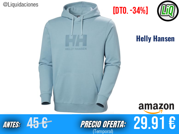 Helly Hansen HH Logo Hoodie: estilo icónico y comodidad diaria. ✨hombre
Talla: S y XL