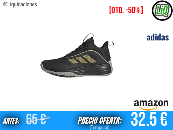 Domina la cancha con estilo adidas en negro y dorado. ✨hombre
Talla: 40 41 42 45 resto de tallas 43 44 46 a 35€ en varios colores 🌈
