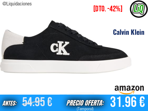 Calvin Klein Low Top Sneaker Low Pro de Ante: estilo premium en negro que eleva cualquier look. ✨mujer
Talla: 37 y 39