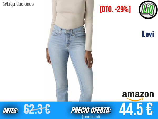 Realza tu silueta con los Levi's 315 Shaping Boot: estilo que enamora. ✨mujer
Talla: 28W 32L - 29W 30L y 32L - 30W 30L y 32L - 31W 30L y 32L - 32W 30L y 32L