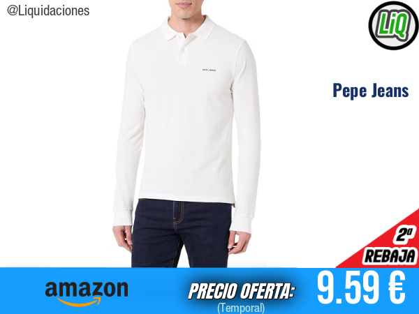 Pepe Jeans M Basic Long Polo en Blanco Mousse White, estilo premium y versátil. ✨hombre
Talla: M
