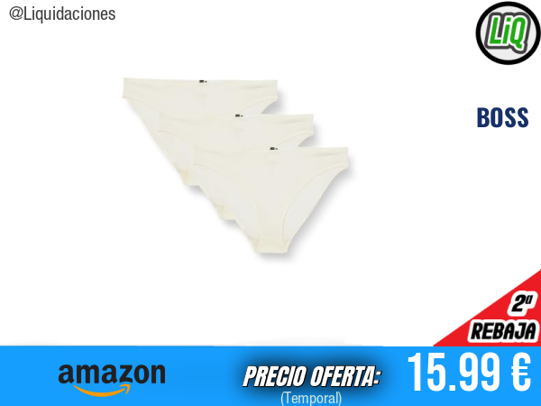 BOSS 3P Brief Micro: Comodidad premium y estilo impecable en Open White119. ✨mujer
Talla: XXL