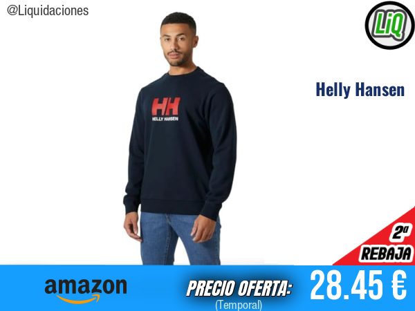 Helly Hansen Sudadera con Logotipo HH Azul Marino, estilo urbano y confort premium. ✨hombre
Talla: M