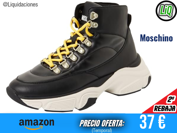 Love Moschino JA15356G0NIN200A Zapatillas de Deporte en Negro para un Look Urbano Premium. ✨mujer
Talla: 36 EU