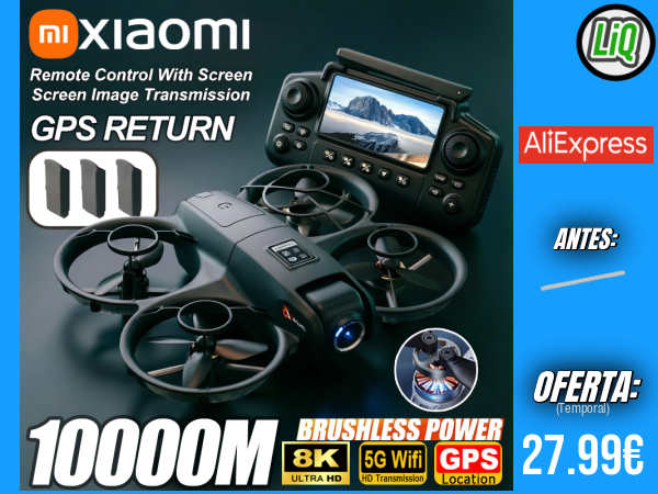 VIVO YL3 Drone GPS Profesional 8K HD con Vista 360°: UAV Inteligente con Evitación de Obstáculos, Motor Sin Escobillas y Cámara Dual Gran Angular con WiFi 5G