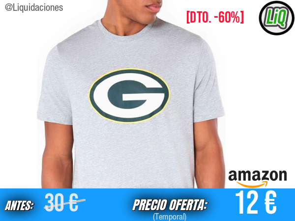 New Era NFL Green Bay Packers Camiseta Gris con Estilo Deportivo ✨unisex
Talla: L