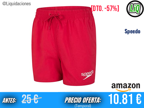 Speedo Essential 13" Short de Agua, rojo Fed. ✨niño
Talla: 6 años