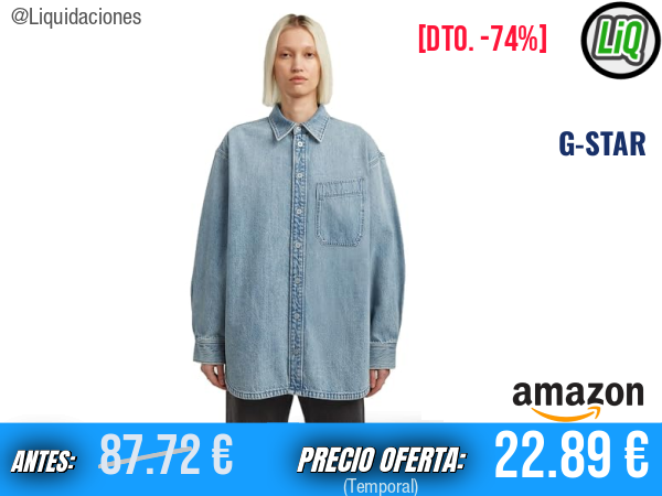 G-STAR Maxi 1-Pocket Overshirt: estilo icónico y versatilidad total. ✨mujer
Talla: No especificada