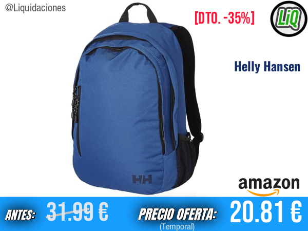Helly Hansen Mochila Dublin 2.0 en color Fiordo Profundo: estilo y funcionalidad para tu día a día. ✨Unisex
Talla: STD