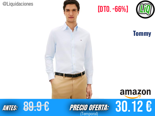 Tommy Hilfiger Flex Dobby SF Mw0Mw29970: Camisa azul con estilo premium y máxima comodidad. ✨hombre
Talla: L