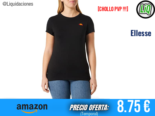 Ellesse EHW200S22-050 Camiseta S/S Negra: Estilo Urbano Imprescindible. ✨mujer
Talla: S