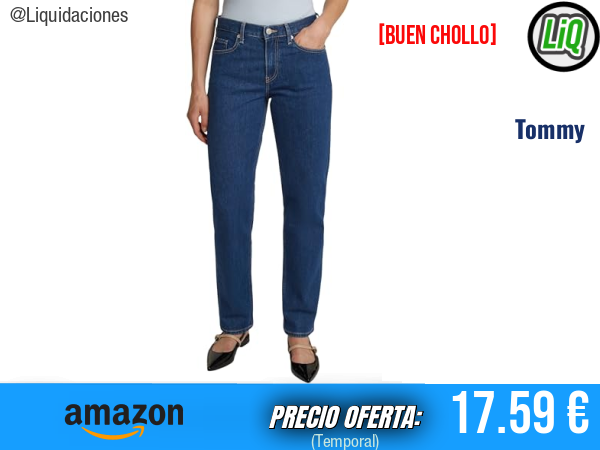 Tommy Hilfiger Vaqueros Classic Ace Straight Leg Fit en Azul (Ace), estilo atemporal y favorecedor. ✨mujer
Talla: 28W / 28L