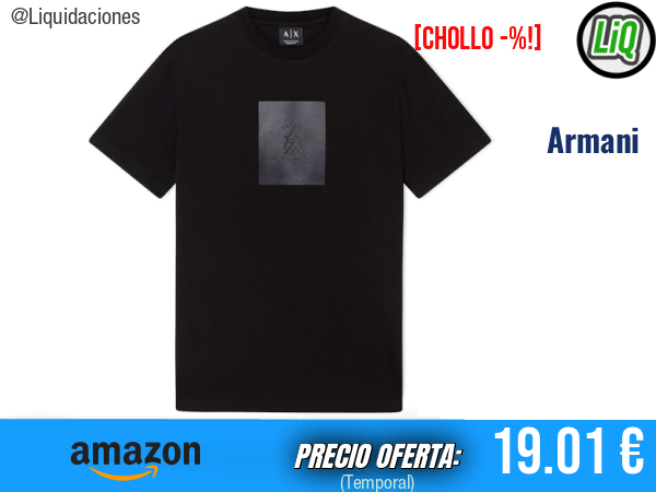 Armani Exchange Camiseta Negra con Logotipo en Bloque, Detalles en Goma y Satén. ✨hombre
Talla: M