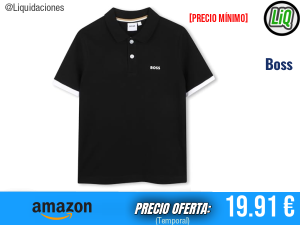 Boss Polo de Manga Corta Negro, estilo premium para el día a día. ✨niño
Talla: 4-18 años Grande