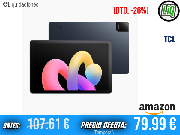 TCL Tab 10L Gen 4: Tablet Android de Gama de Entrada con Pantalla 10,1” FHD, 4 GB + 64 GB, Batería 6000 mAh, Android 14, WiFi, Quad Speakers y Control Parental