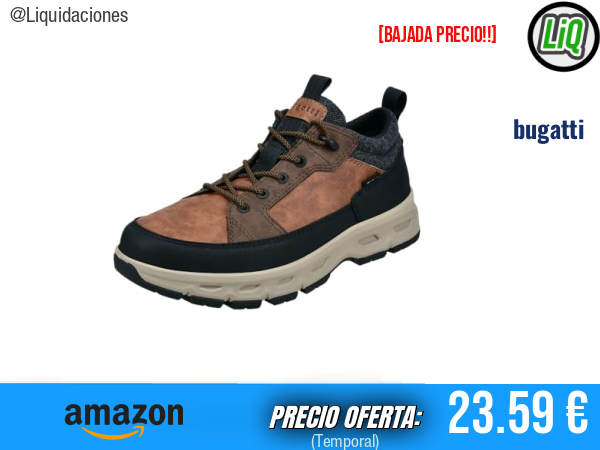 bugatti 321-aua30 Botas Multicolor con Forro Frío, Máxima Comodidad y Estilo. ✨hombre
Talla: 42 EU