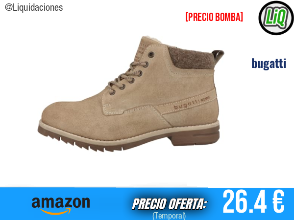 bugatti Botas beige con forro cálido para máximo confort ✨hombre
Talla: 43 EU