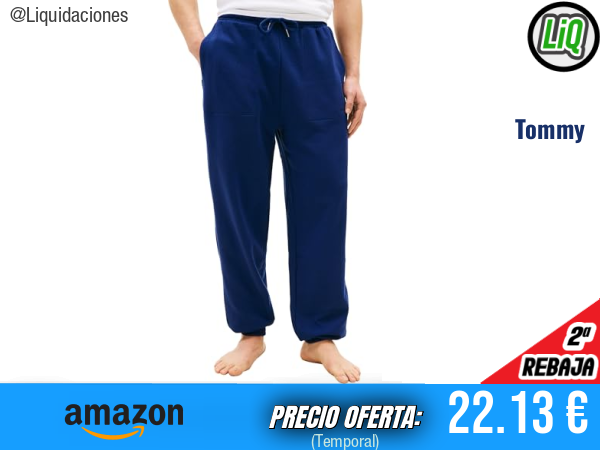 Tommy Hilfiger Pantalón de chándal Track con bolsillos laterales en azul Preppy Navy. ✨hombre
Talla: L