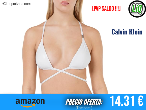 Calvin Klein Triangle-Rp 249: Sujetador Triangular Minimalista en Pvh Classic White. ✨mujer
Talla: M
