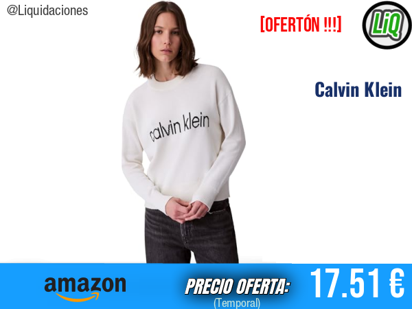 Calvin Klein Jersey Graphic de Algodón en Beige Tofu, Estilo Icónico y Confort Premium. ✨mujer
Talla: L