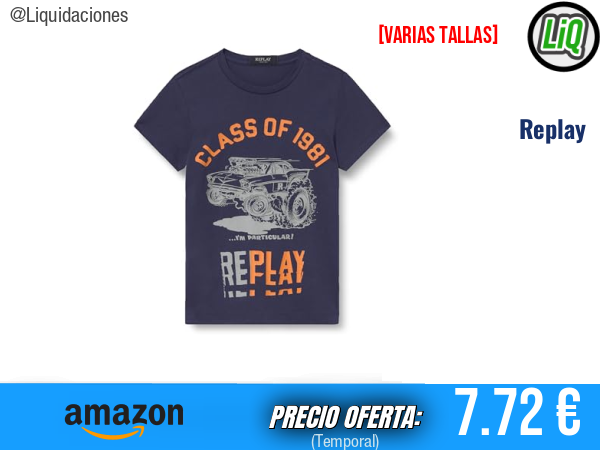 Replay SB7404: estilo premium en azul marino para el día a día. ✨niño
Talla: 6 8 y 10 años en blanco azul ó negro