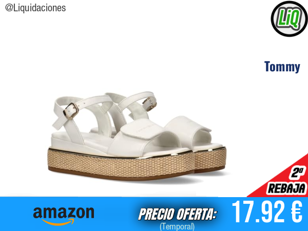 Tommy Hilfiger Sandalias de plataforma con tiras cruzadas Celia en Blanco.niña
Talla: 32 EU