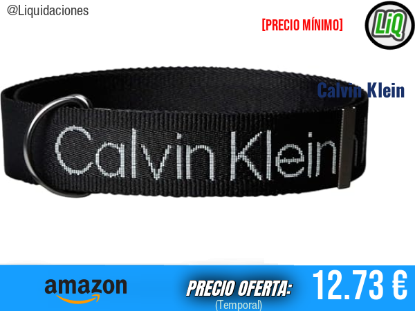 Calvin Klein Cinturón D-Ring Webbing Belt 38 mm con logotipo en Negro (Black/Matte Gunmetal). ✨hombre
Talla: 95 cm