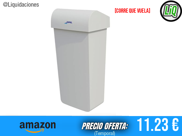 Jofel ALR33000 Papelera Sostenible de Plástico Reciclado 40L Blanco Mate con Tapa Superior Desmontable y Fijación a Pared Fácil. ✨unisex
Talla: MEDIANO