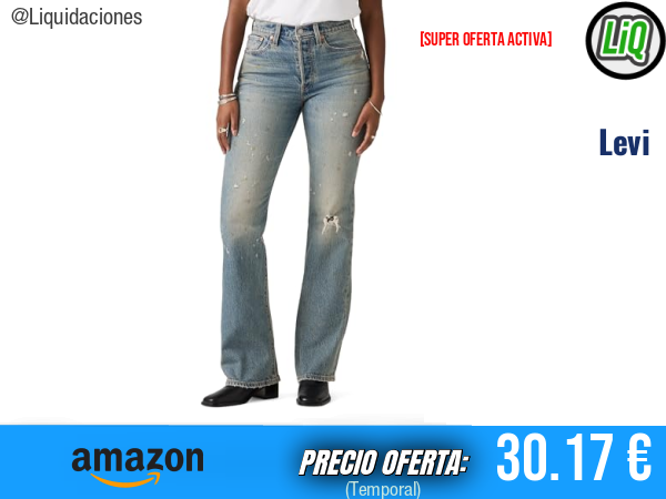 Levi'S Wedgie Boot Bite Back WB: Estilo icónico con ajuste favorecedor. ✨mujer
Talla: 31W / 30L
