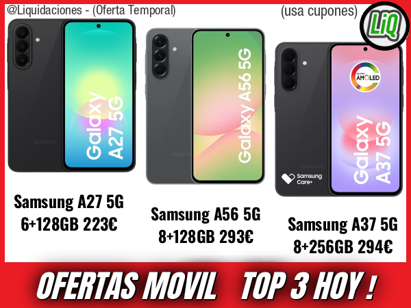 Ofertas movil del dia🌡️- Top 3 moviles hoy 👇 (usa cupones: FSES30)