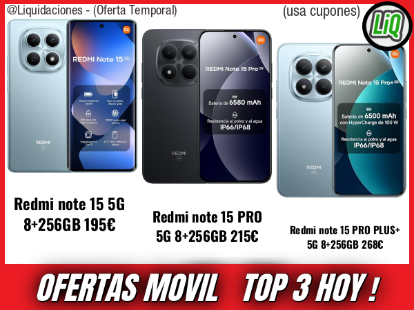Ofertas movil del dia🌡️- Top 3 moviles hoy 👇 (usa cupones: FSES20 ó FSES30)