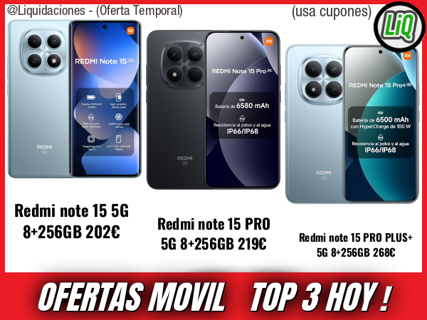 Ofertas movil del dia🌡️- Top 3 moviles hoy 👇 (usa cupones: FSES12 ó FSES30)
