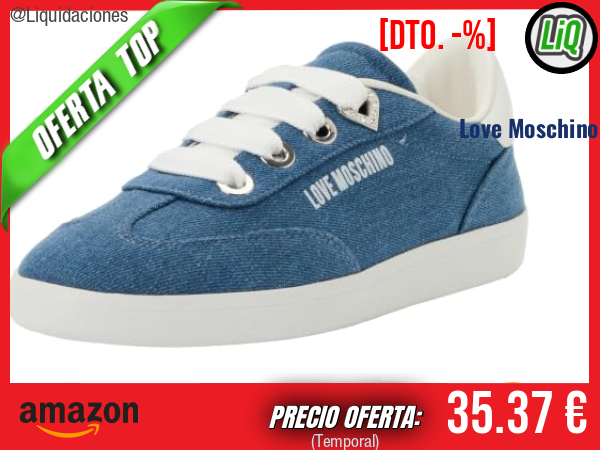 Love Moschino Ja15142g1ojo5700 Oxford Plano en Denim, estilo icónico. ✨mujer
Talla: 37