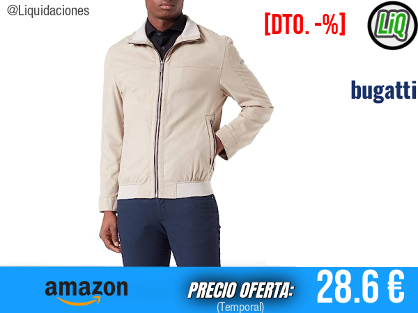 Bugatti 377100-39018 Chaqueta en Beige, Estilo Standard. ✨hombre
Talla: Talla única