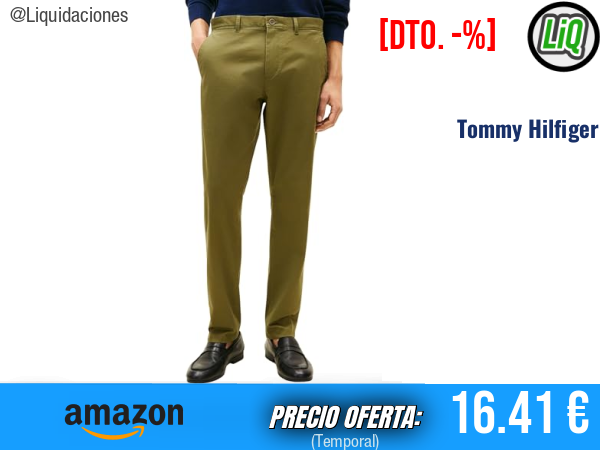Tommy Hilfiger Harlem Essential Twill MW0MW40690: Pantalón chino twill esencial en verde. ✨hombre
Talla: 29W / 36L