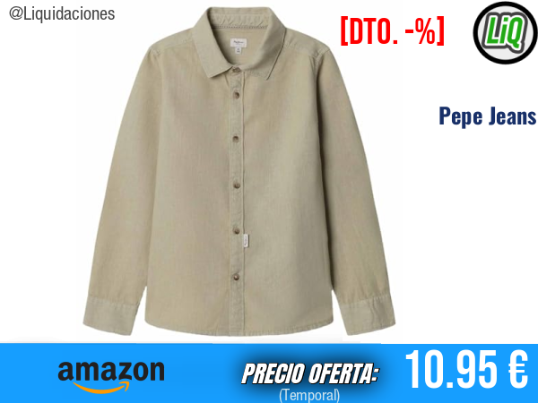 Pepe Jeans Daniel Camisa Verde Aube, estilo casual irresistible. ✨niño
Talla: 16 años