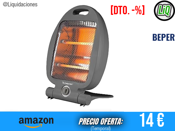 BEPER P203PAN005 Calefactor eléctrico de cuarzo portátil 800 W con apagado automático y 2 niveles de potencia. ✨unisex
Talla: No especificada