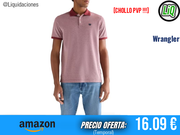 WRANGLER Refined Polo Shirt en Rojo Rubí, estilo impecable para destacar. ✨hombre
Talla: 4XL