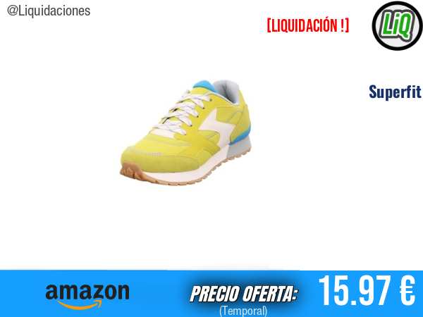 Superfit Dash - Zapatillas Deportivas en Amarillo/Turquesa 6000. ✨niño
Talla: 31 EU