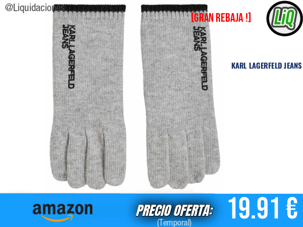 KARL LAGERFELD JEANS Essential Knitted Gloves en gris claro jaspeado, imprescindibles para el frío. ✨hombre
Talla: L