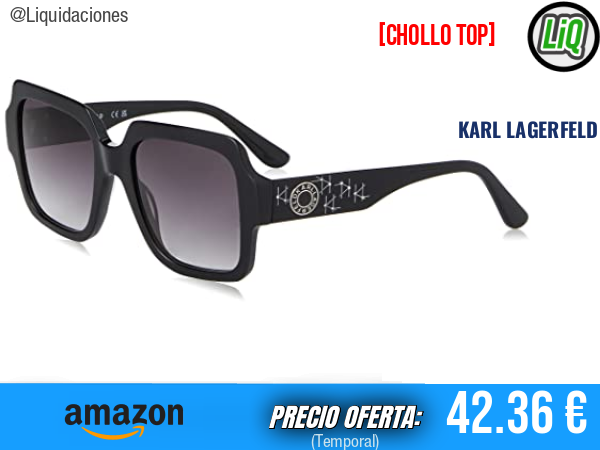 KARL LAGERFELD Gafas de Sol KL6104SR Black: estilo icónico y protección con carácter. ✨mujer
Talla: 53/20/140