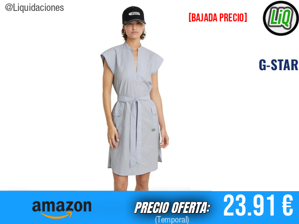 G-STAR Vestido Saharienne Multicolor Grapeade Mini Stripe (D24622-C667-G460). ✨mujer
Talla: S
