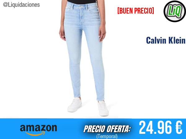 Calvin Klein Watercourse Jeans Ajustados de Talle Alto en Azul: Estilo que Realza tu Figura. ✨mujer
Talla: 29W / 34L