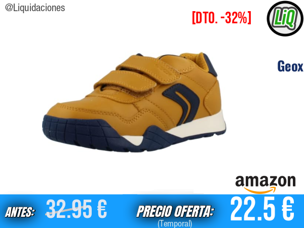 Geox J Rann-e: Zapatillas en Amarillo Marino con estilo y confort. ✨niño
Talla: 36 y 39