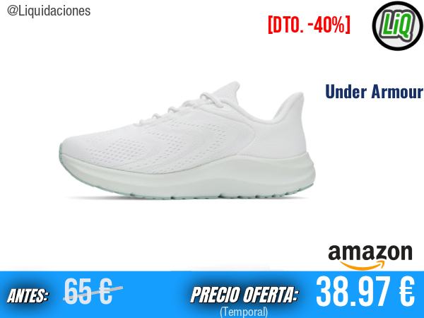 UA W Charged Pursuit 4 BL: máxima comodidad y rendimiento en cada paso. ✨mujer
Talla: 35.5 36 37.5 38 38.5 39