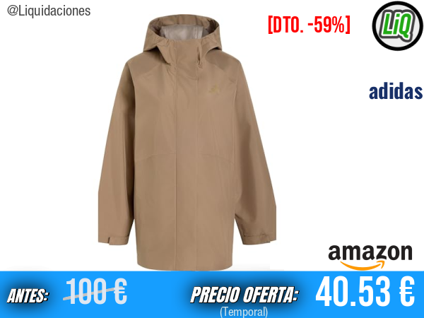 adidas Essentials Rain Parka Coat: estilo y protección para cualquier día.mujer
Talla: S y M