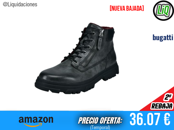 Bugatti 321-AUB31 Botas con forro frío en color gris, estilo y confort para el invierno. ✨hombre
Talla: 43 EU